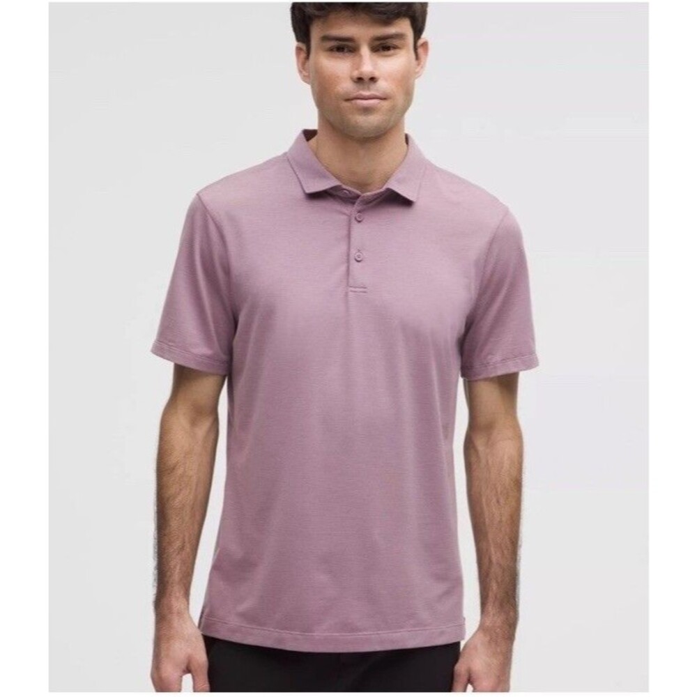 LULULEMON Men's Evolution Polo Shirt Stretch Performance Purple Size Medium